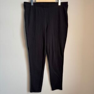 Torrid 2 Women's Athletic Yoga Pull On Leggings Pants Black Athleisure Casual